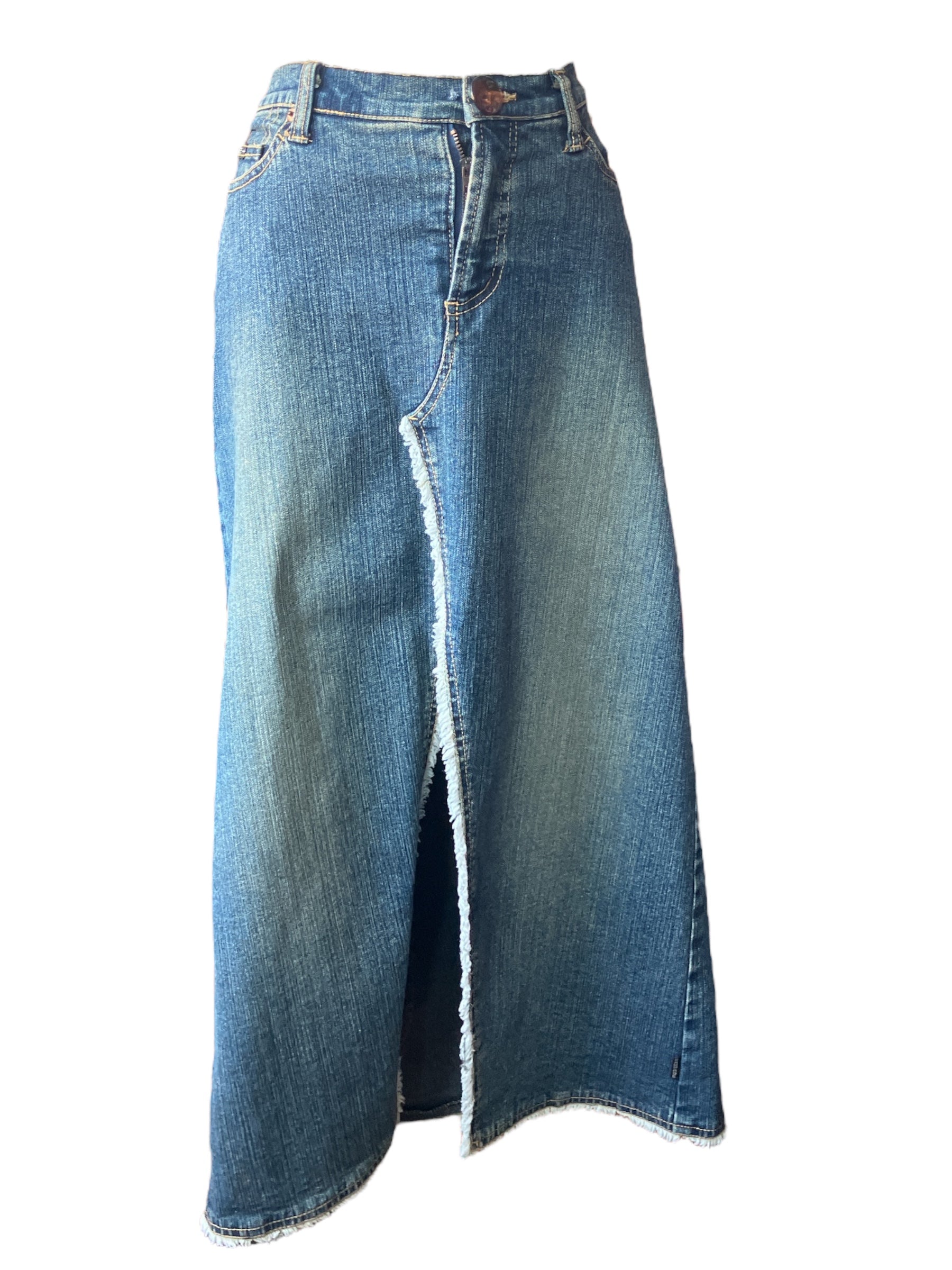 Vintage Y2K Rare Rampage Crotchet Denim Skirt