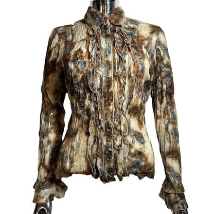 Vintage Y2K Ruffled Blouse