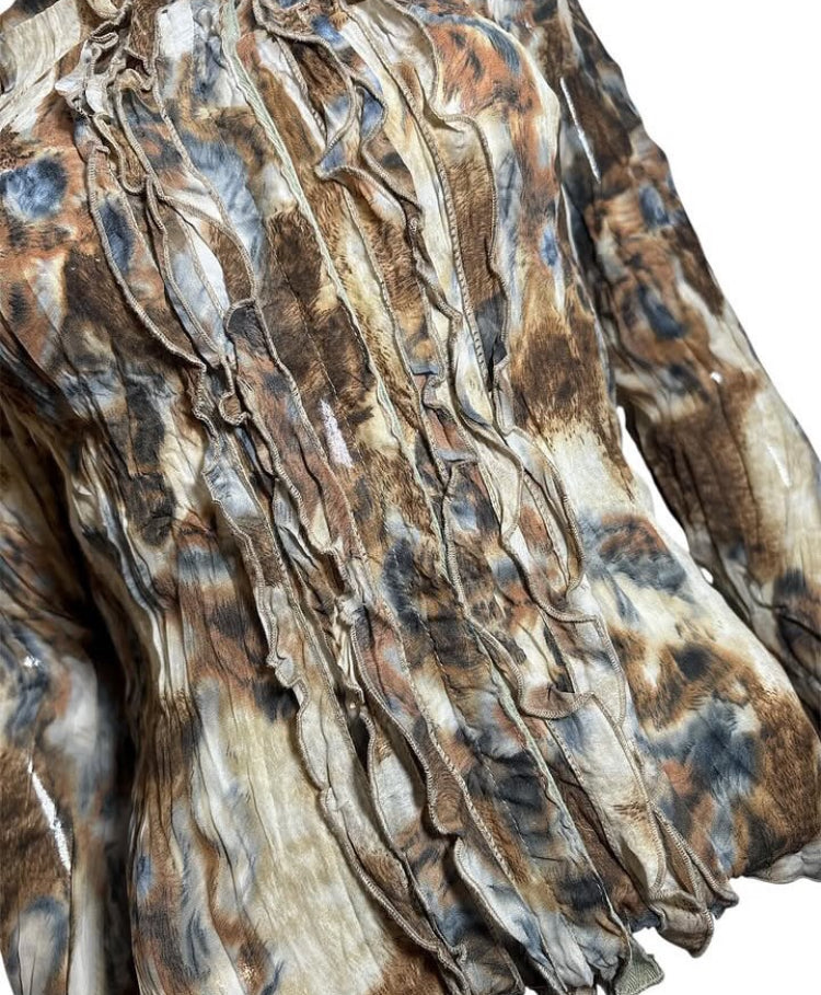 Vintage Y2K Ruffled Blouse