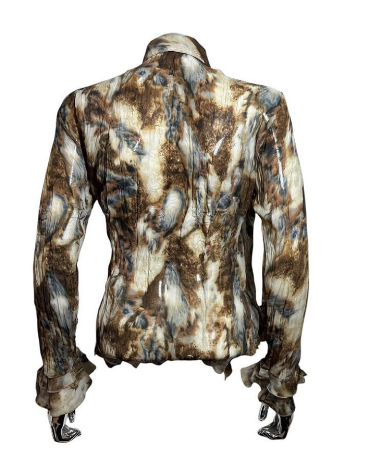 Vintage Y2K Ruffled Blouse