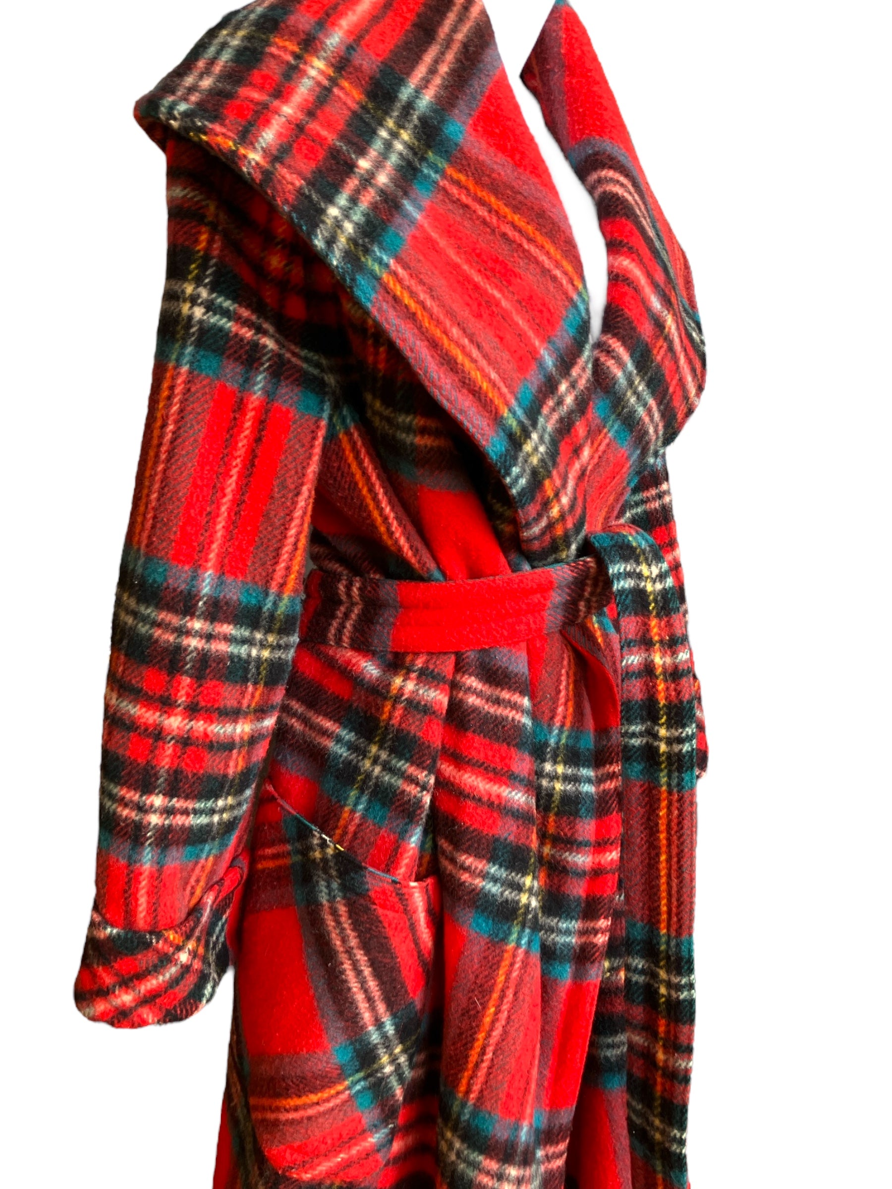 Vintage Wool Plaid Coat