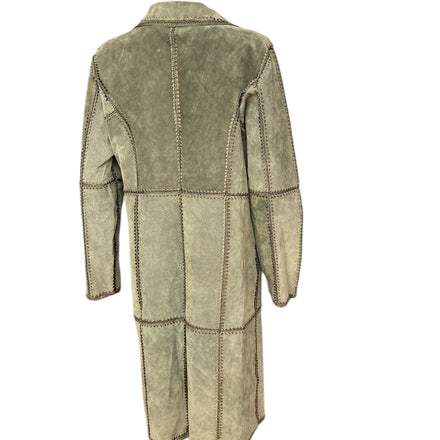 Vintage Y2K Leather Suede Trench Coat