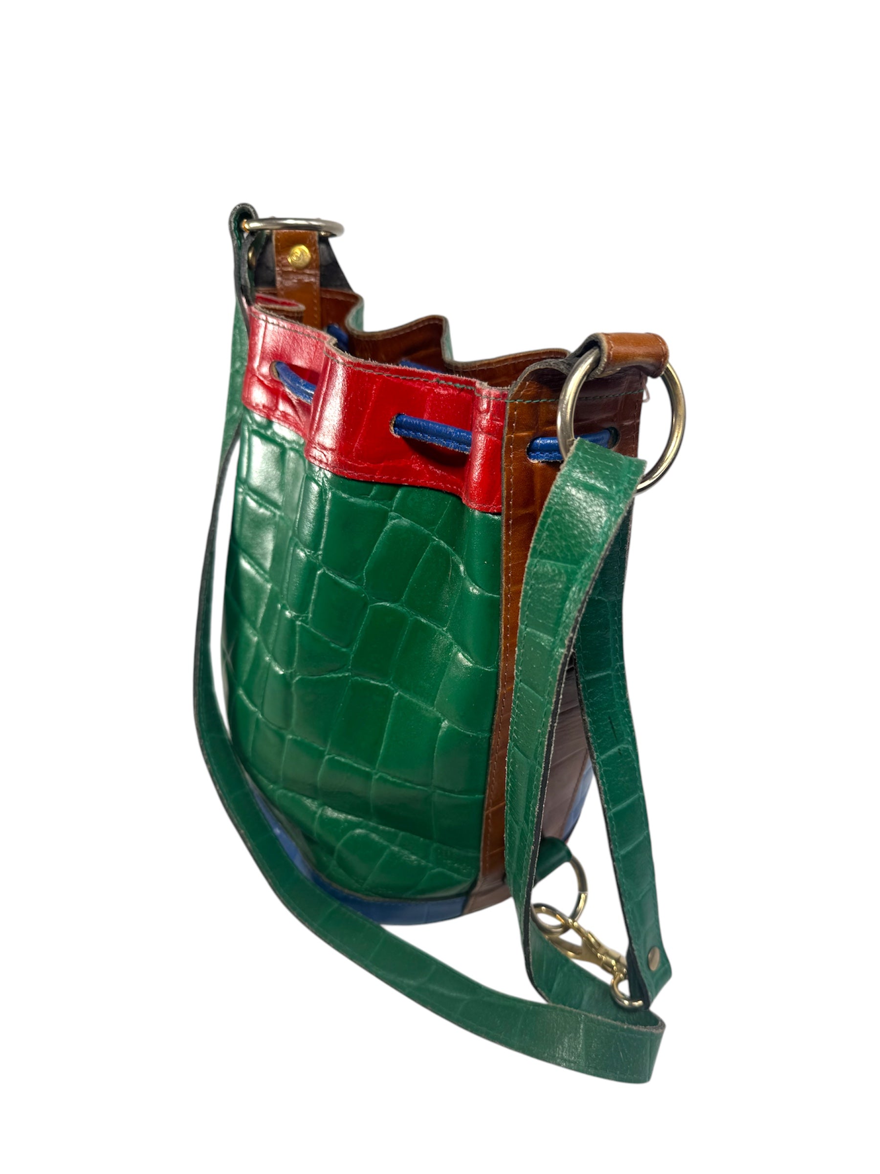 Vintage Rare Leather 90s Bucket Bag