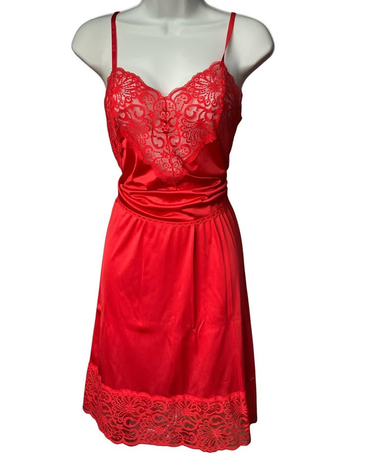 Vintage Red Lace 2piece Set
