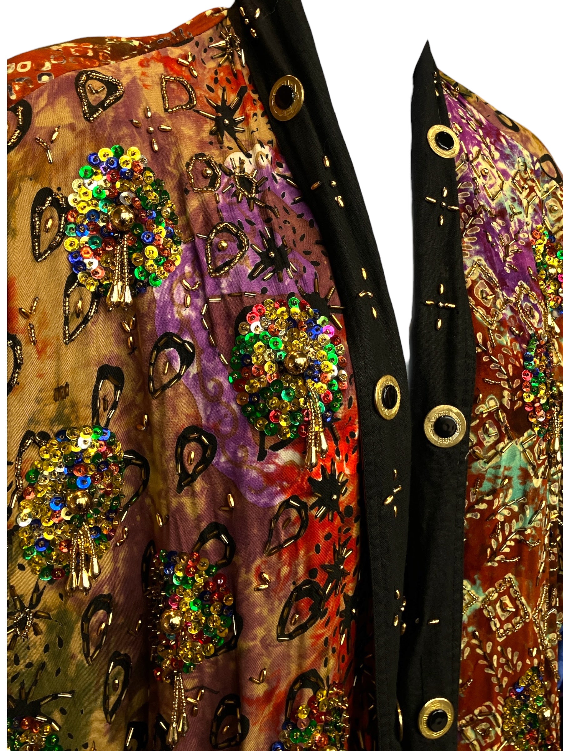 Vintage 1990s Sequins Beaded Blazer