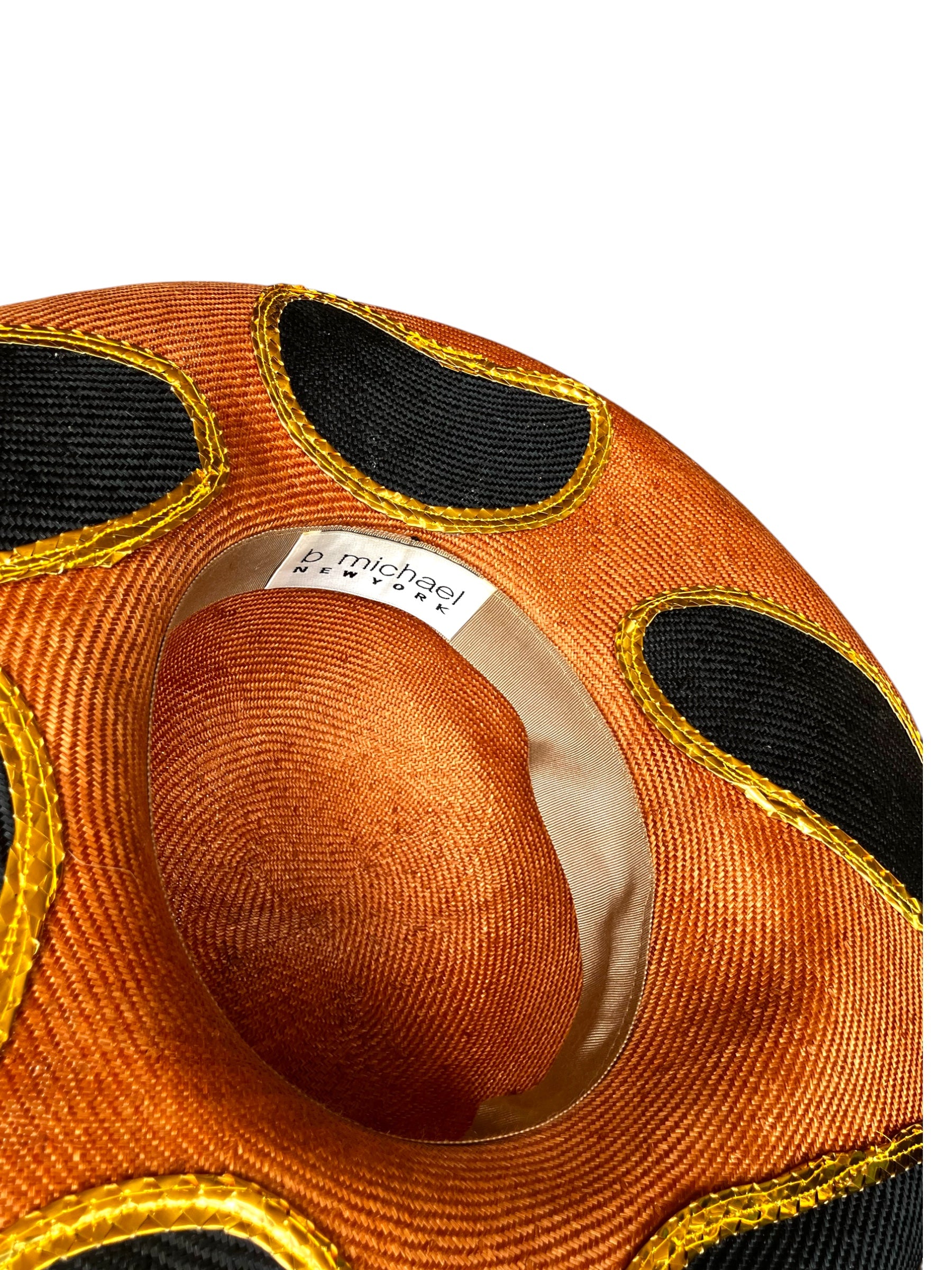 Vintage "B Michael" Straw Patched Hat