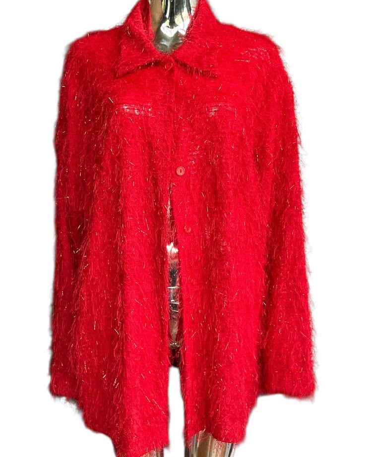 Vintage Y2K Red Bold Sweater