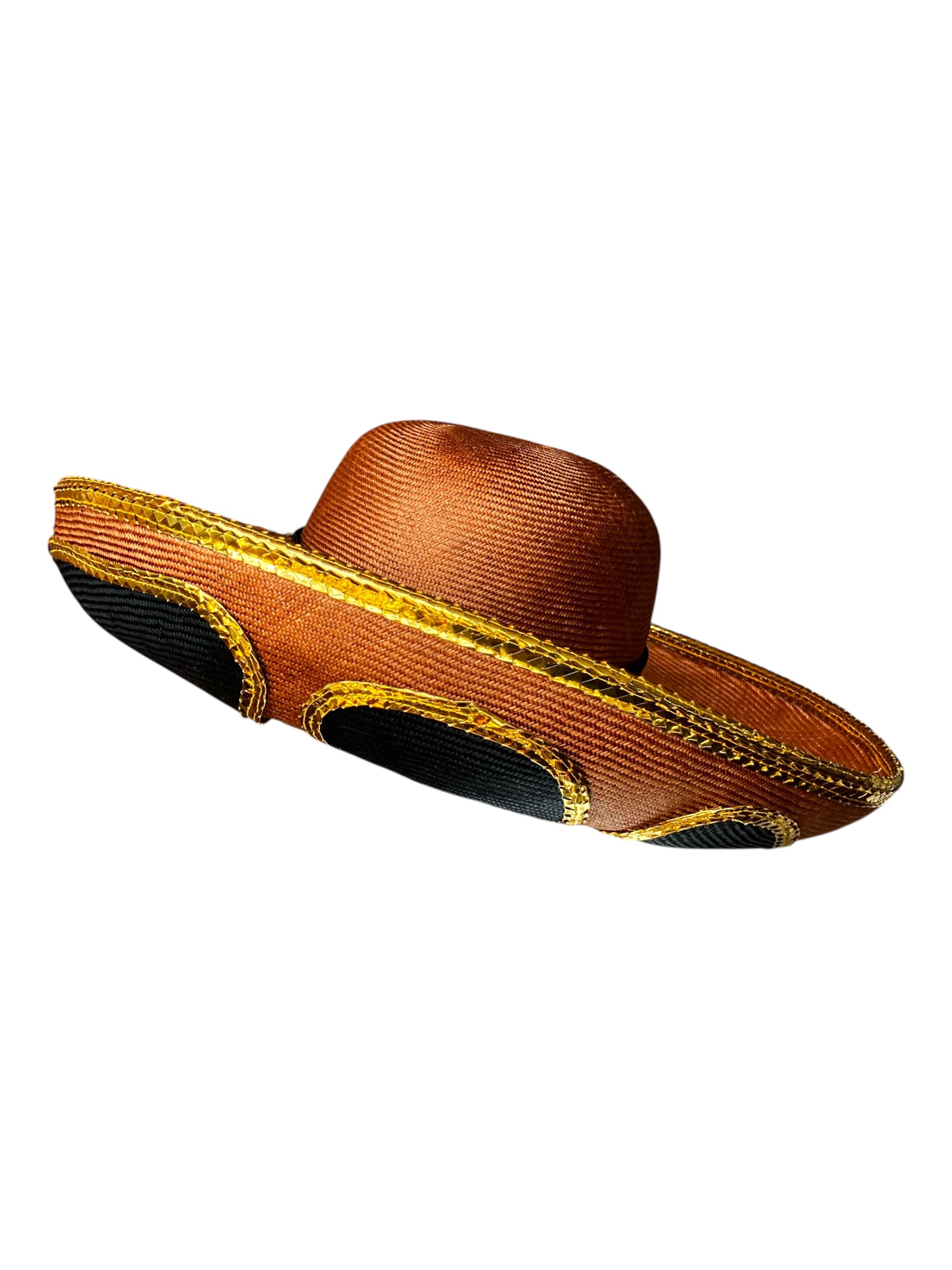 Vintage "B Michael" Straw Patched Hat