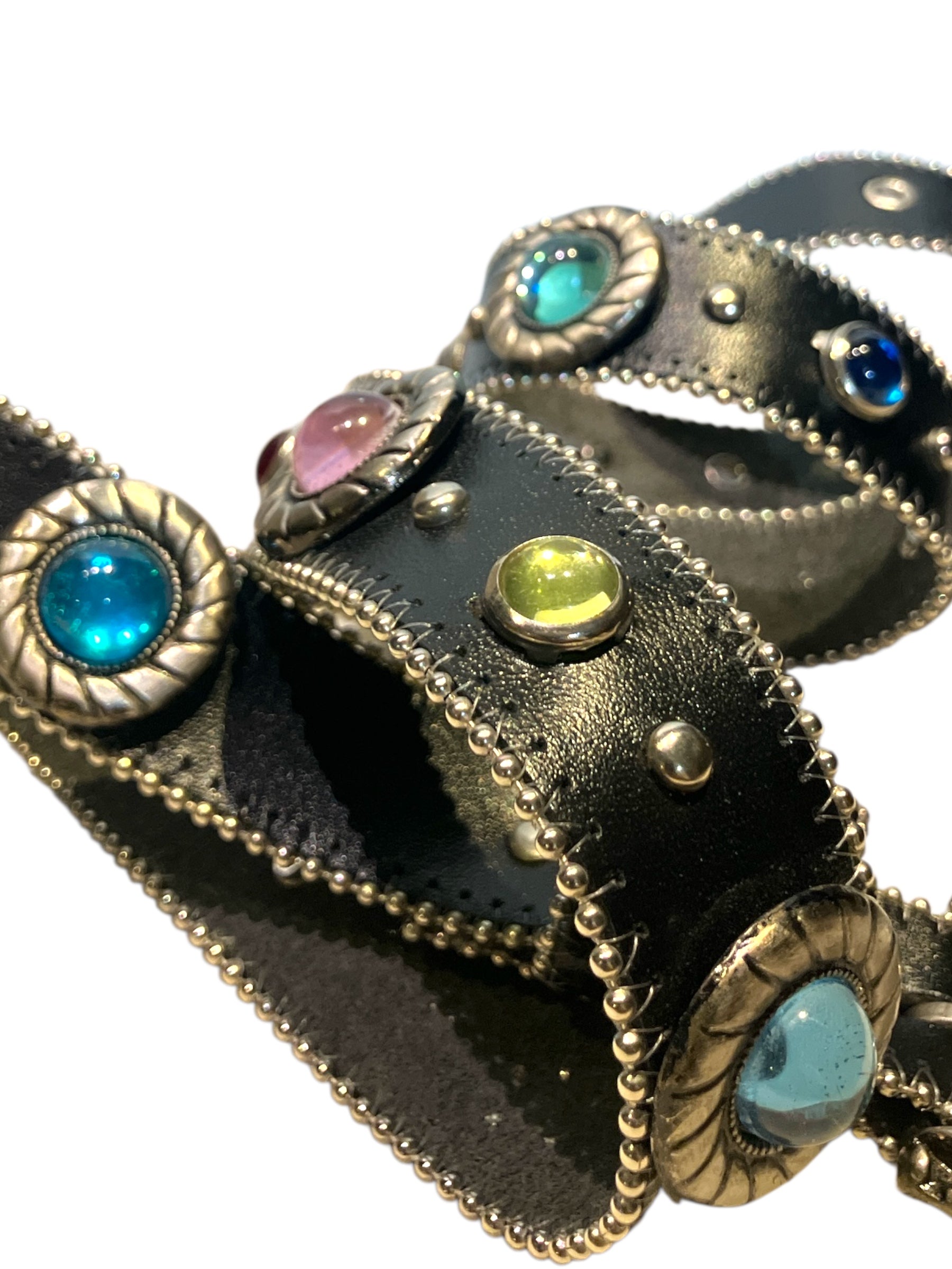 Vintage 1980s Gem Studded Belt