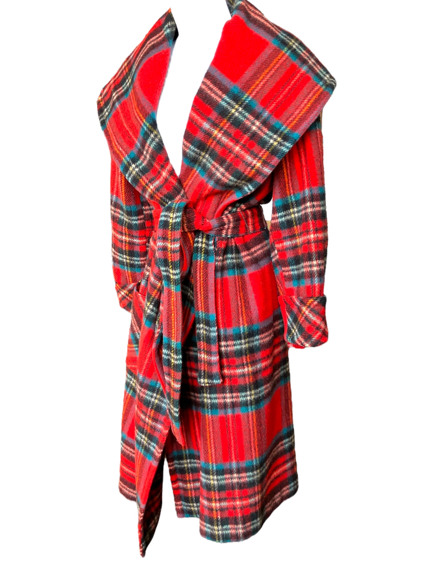 Vintage Wool Plaid Coat