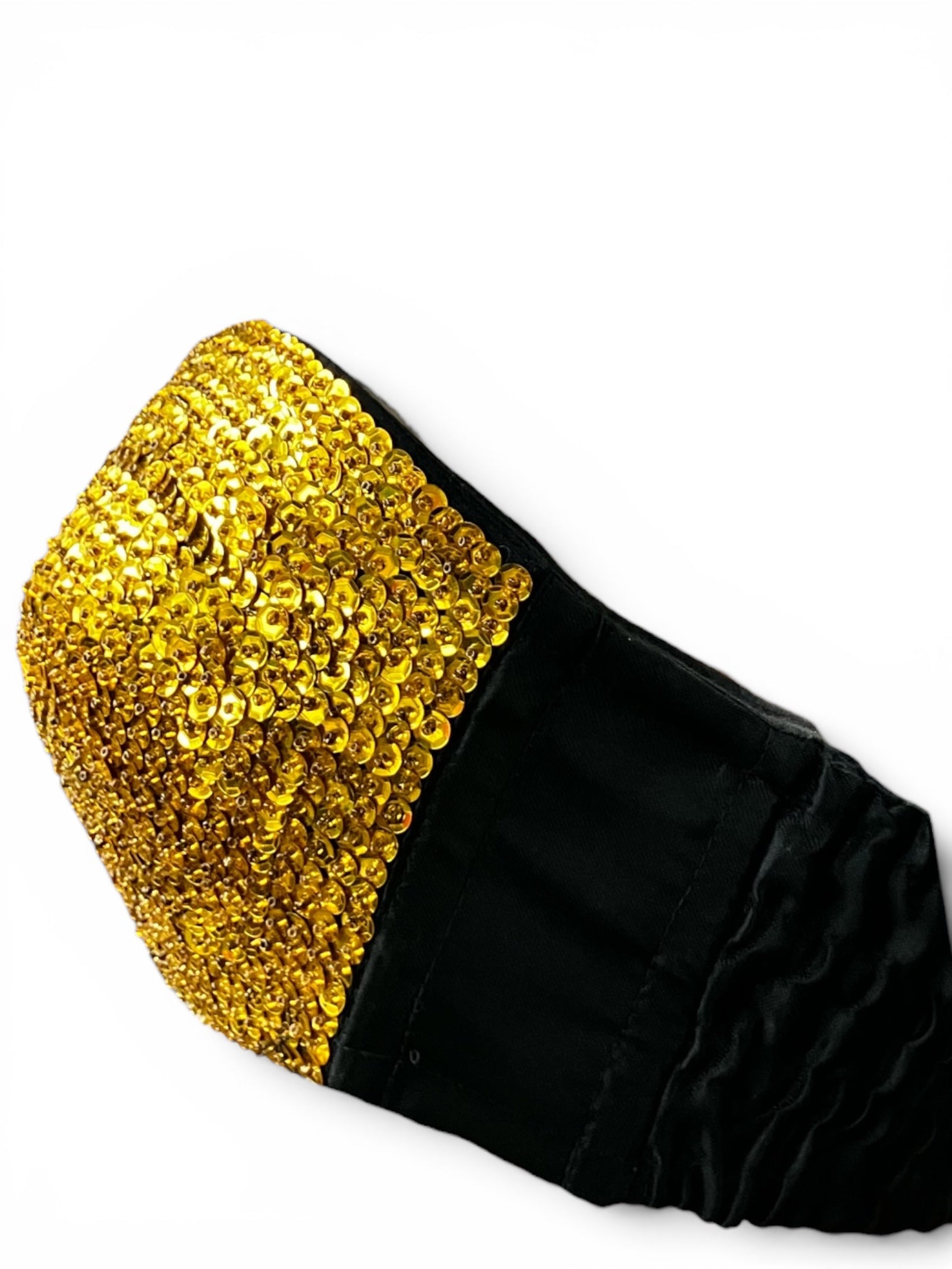 Vintage 1980s Gold Sequin Strapless Bra
