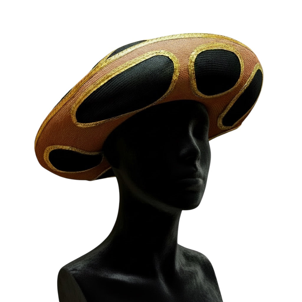 Vintage "B Michael" Straw Patched Hat