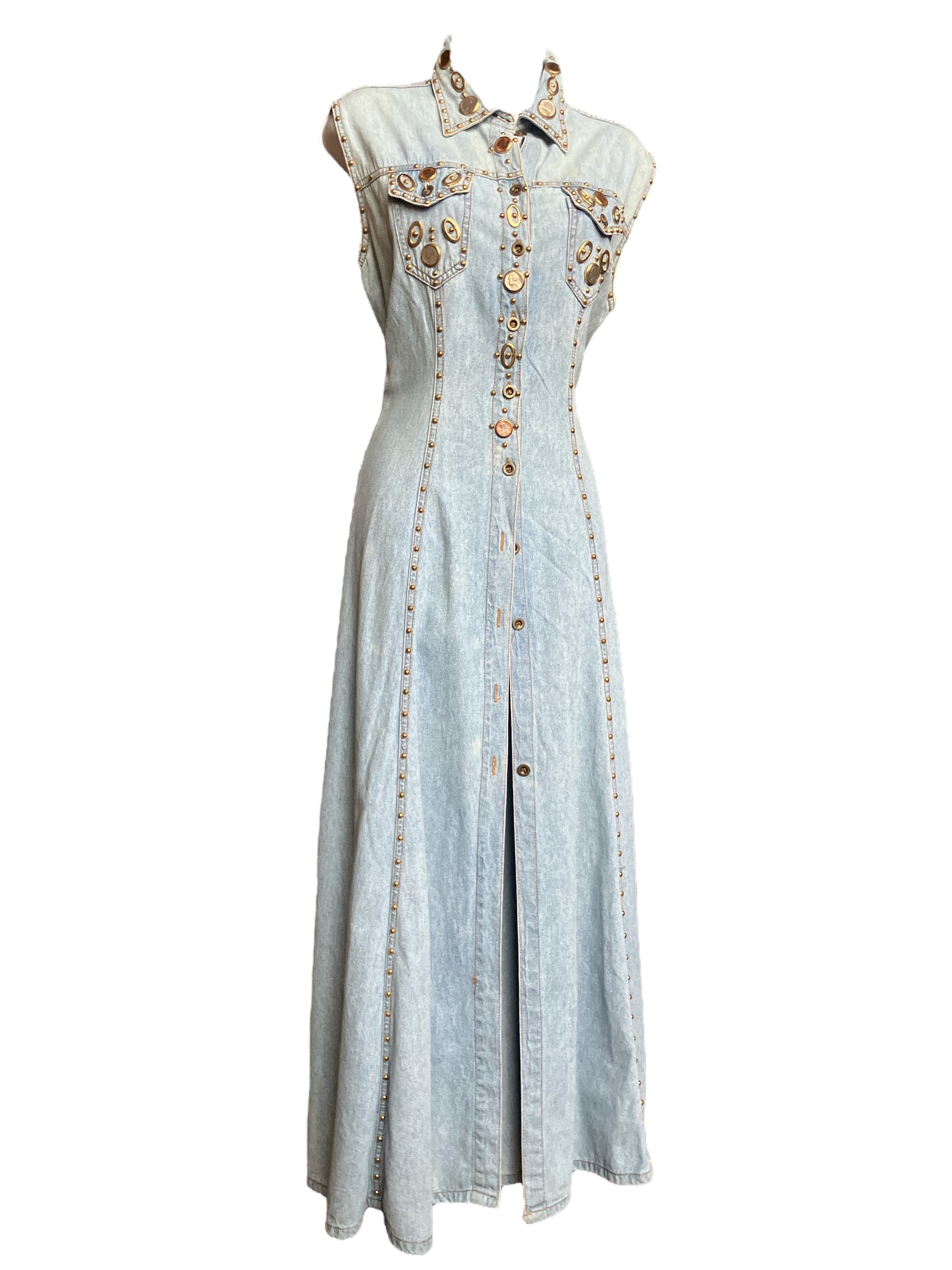 Vintage 1980s Denim Dress