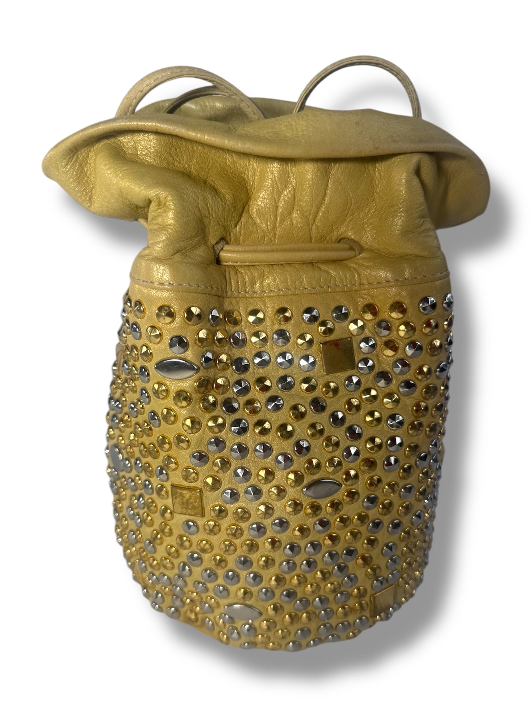 Vintage 90s Leather Bucket Bag