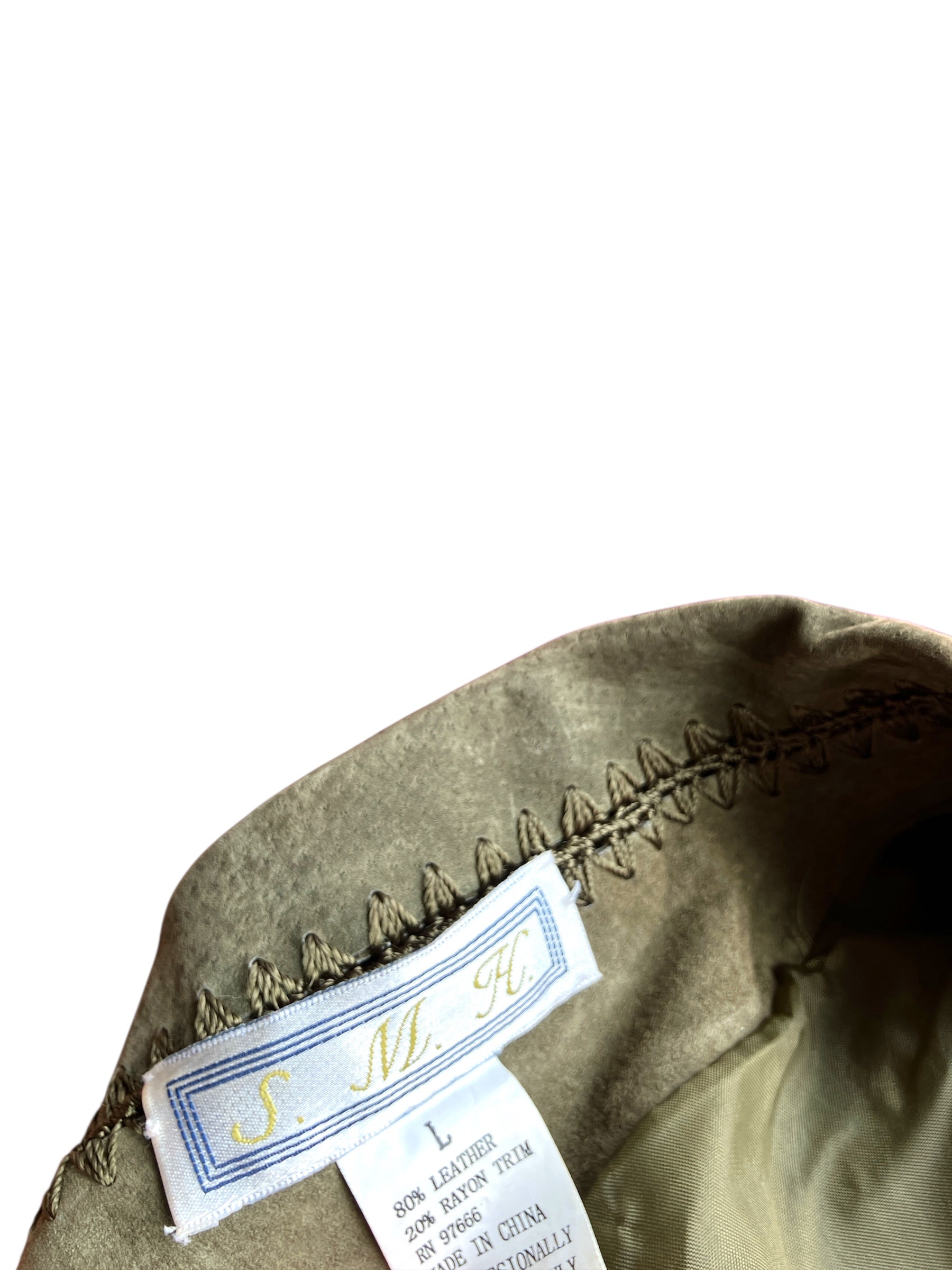 Vintage Y2K Leather Suede Trench Coat