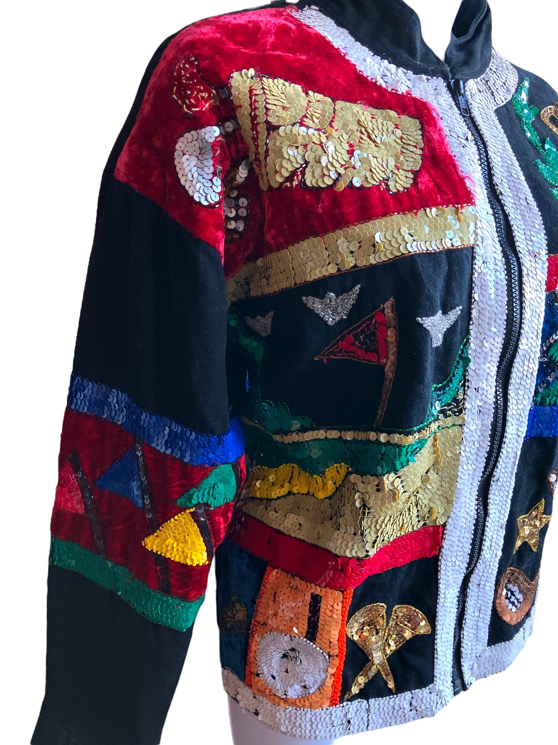 Vintage 1980s Rare Carducci Golf Sequined Jacket