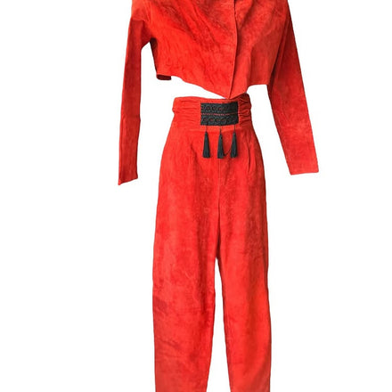 Vintage 80s Leather Rare 2piece