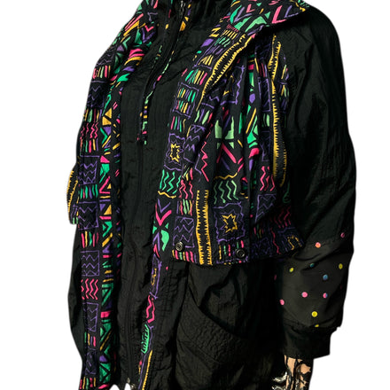 Vintage 1980s Puffer Windbreaker Coat
