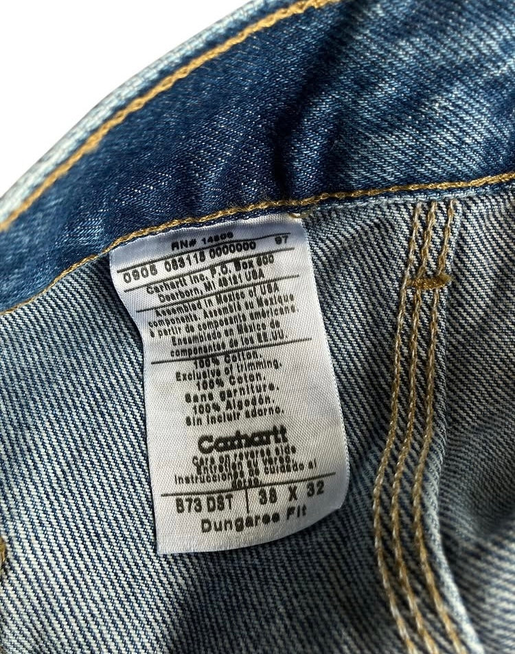 Vintage Carhartt Denim Dungaree Fit Jeans (38x32)