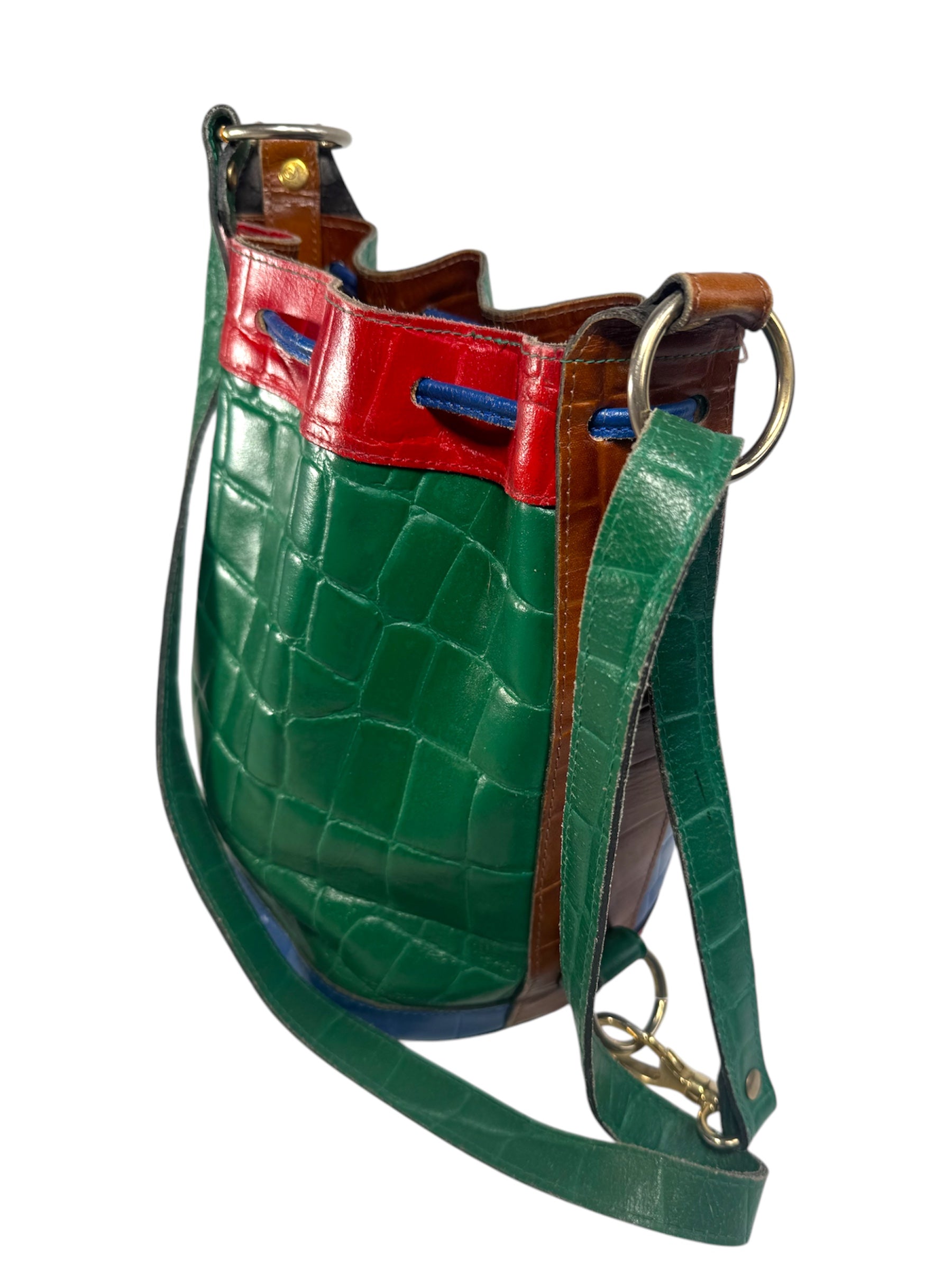 Vintage Rare Leather 90s Bucket Bag