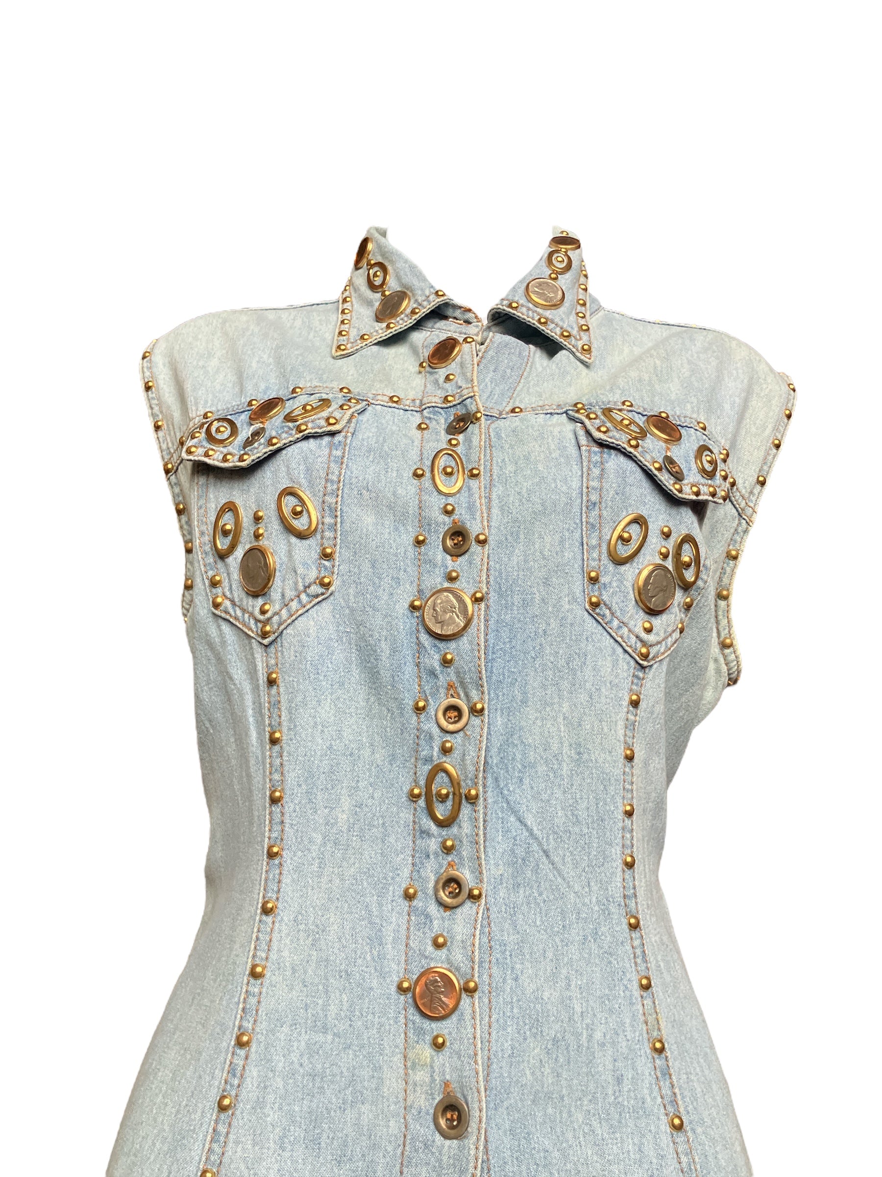 Vintage 1980s Denim Dress