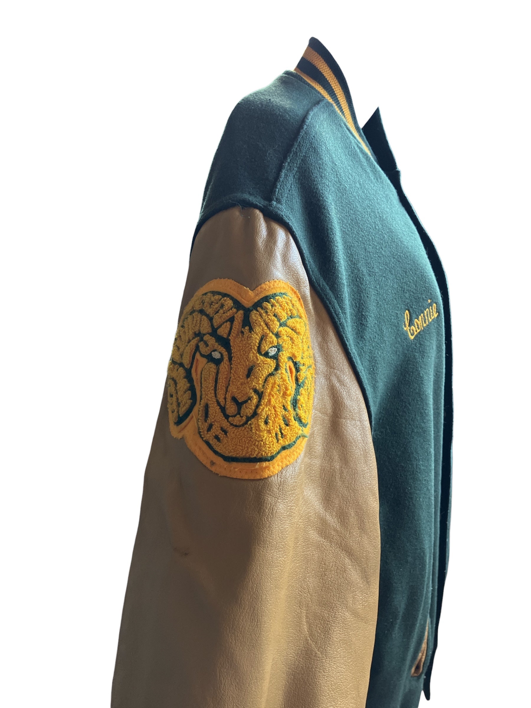 Vintage Flat Rock Leather Varsity Jacket