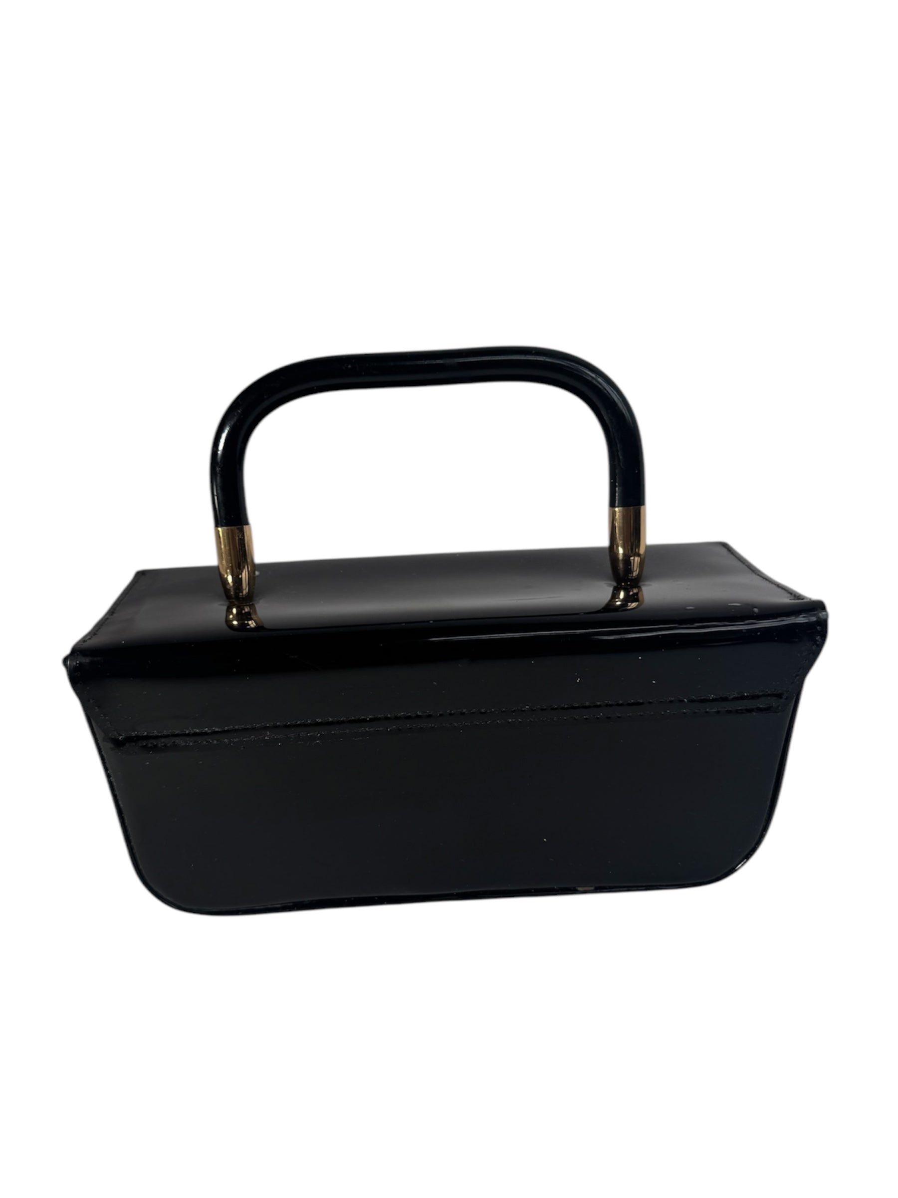 Vintage 1960s Black Patent Leather Purse