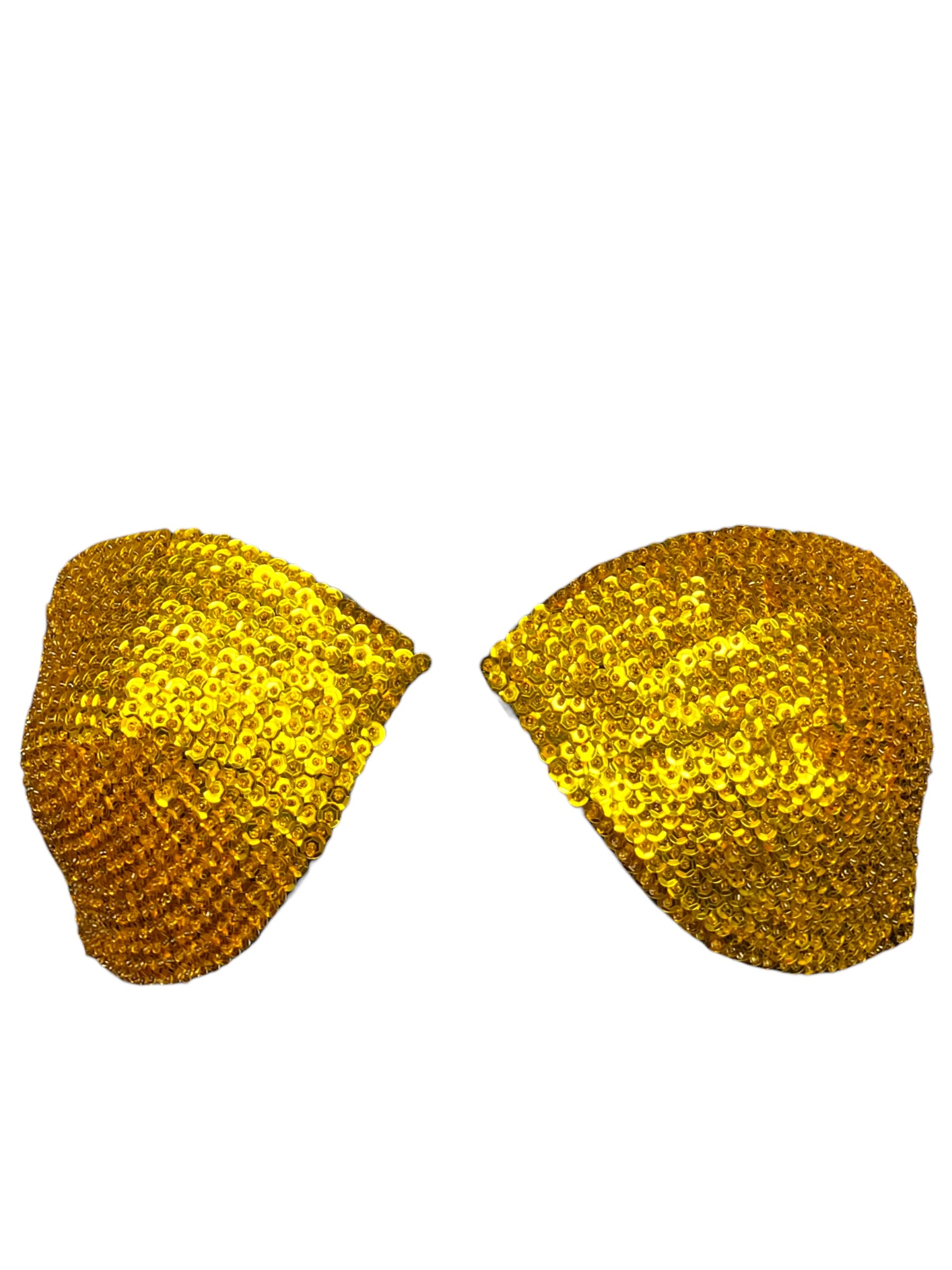 Vintage 1980s Gold Sequin Strapless Bra