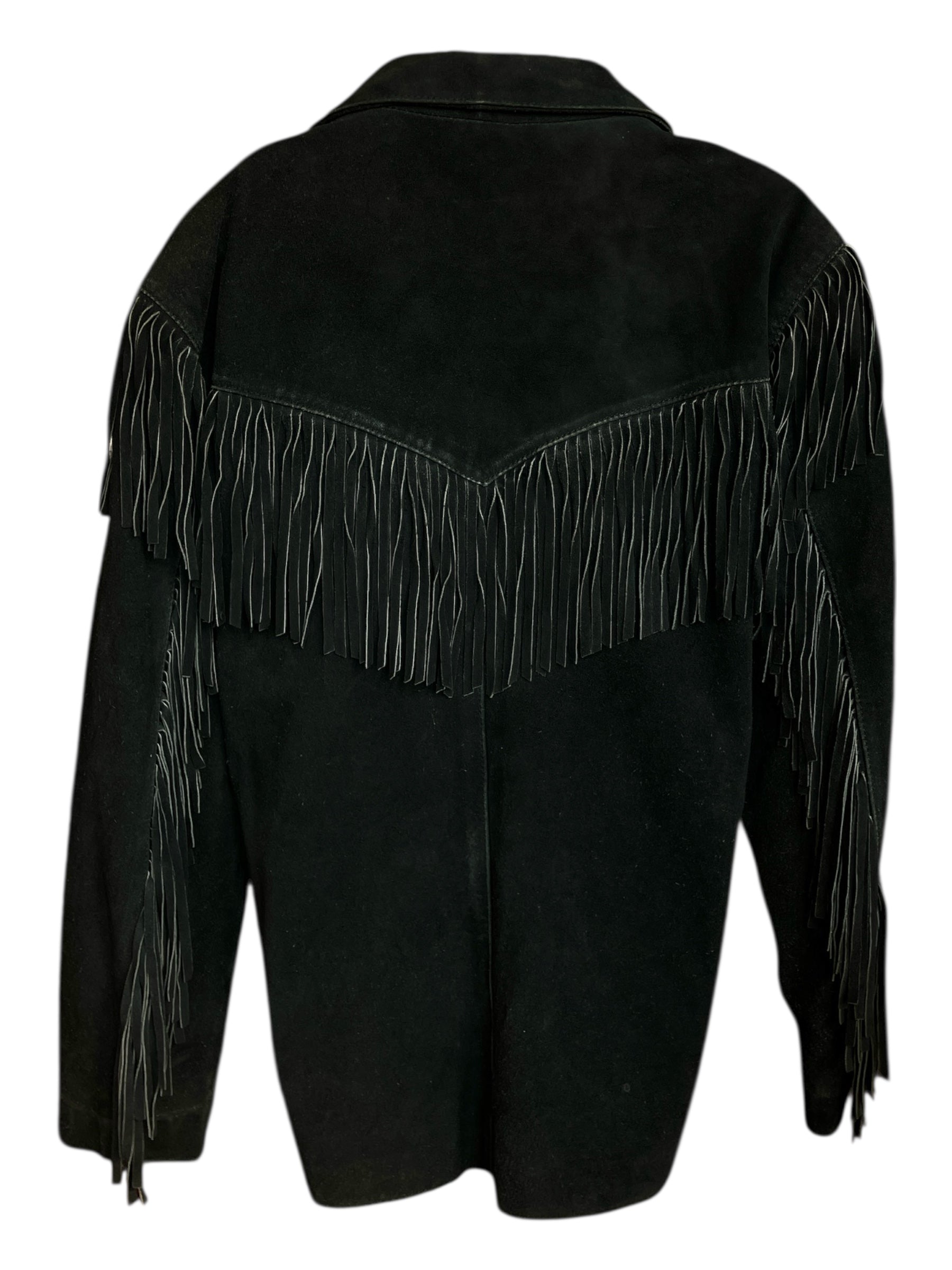 Vintage 1990s Fringe Suede Coat