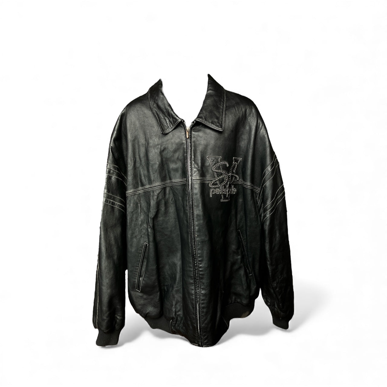 Vintage 1990s Pelle Pelle Bomber Leather Jacket