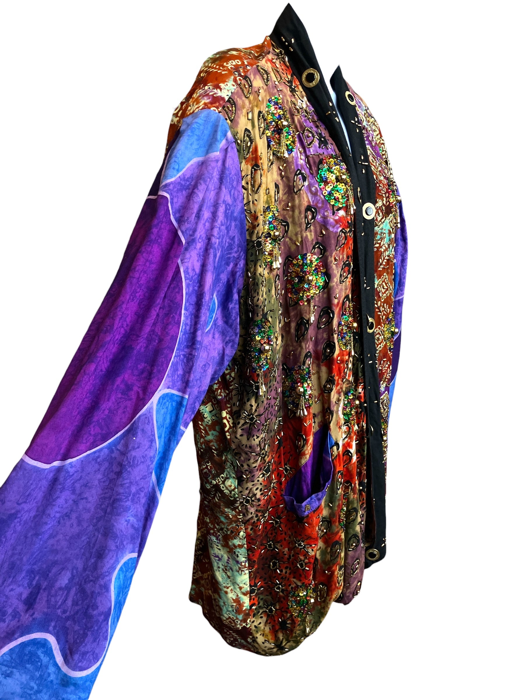 Vintage 1990s Sequins Beaded Blazer