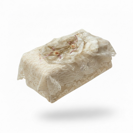 Vintage French Lace Tissue Box Cover