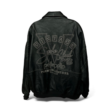 Vintage 1990s Pelle Pelle Bomber Leather Jacket