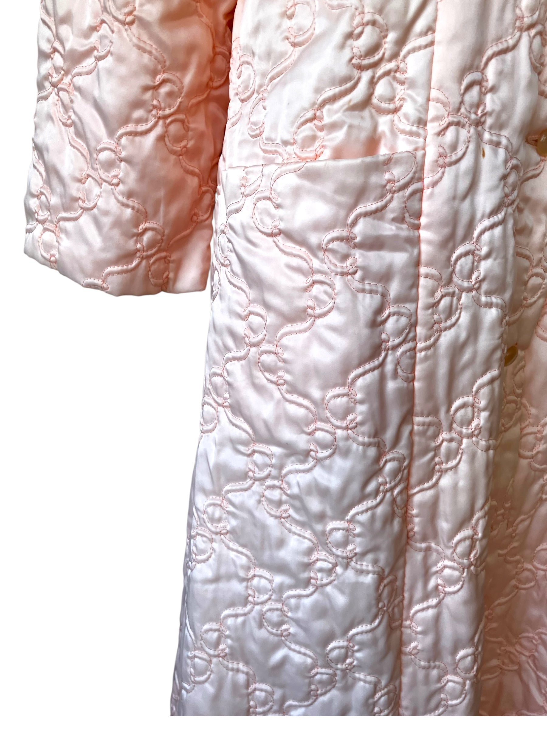 Vintage Quilted Pink Housecoat
