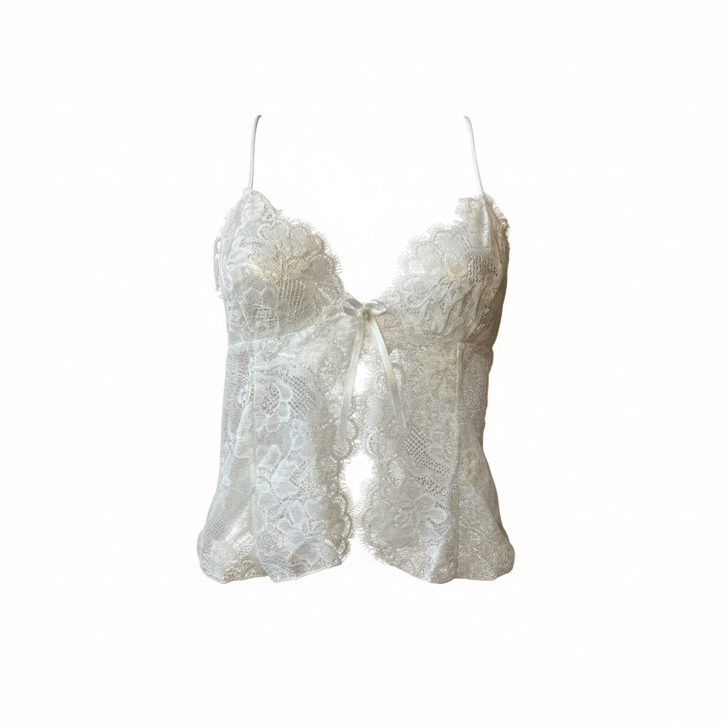 Vintage 1980s White Lace 2piece set