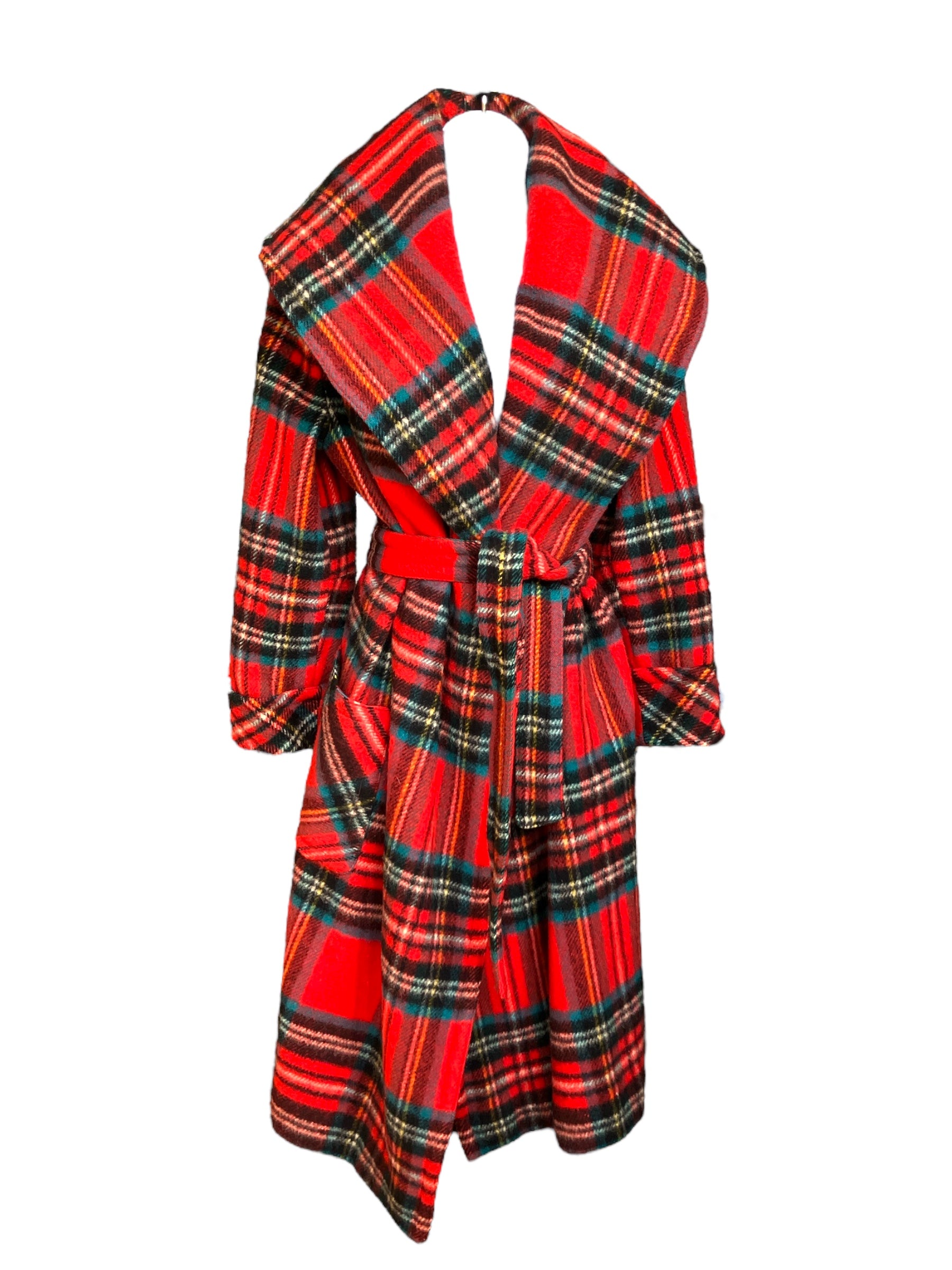 Vintage Wool Plaid Coat