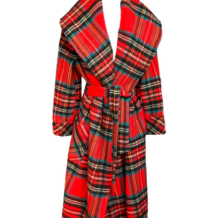 Vintage Wool Plaid Coat