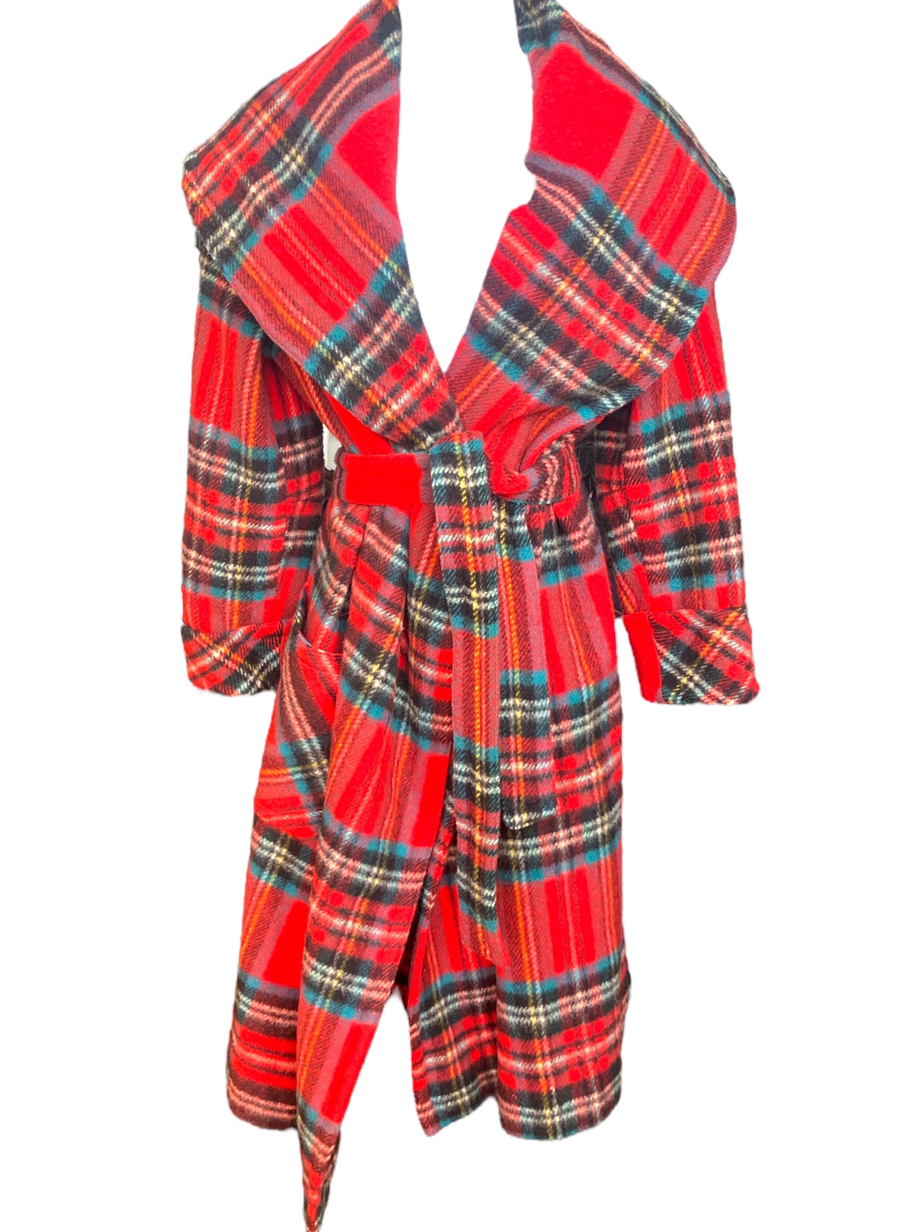 Vintage Wool Plaid Coat