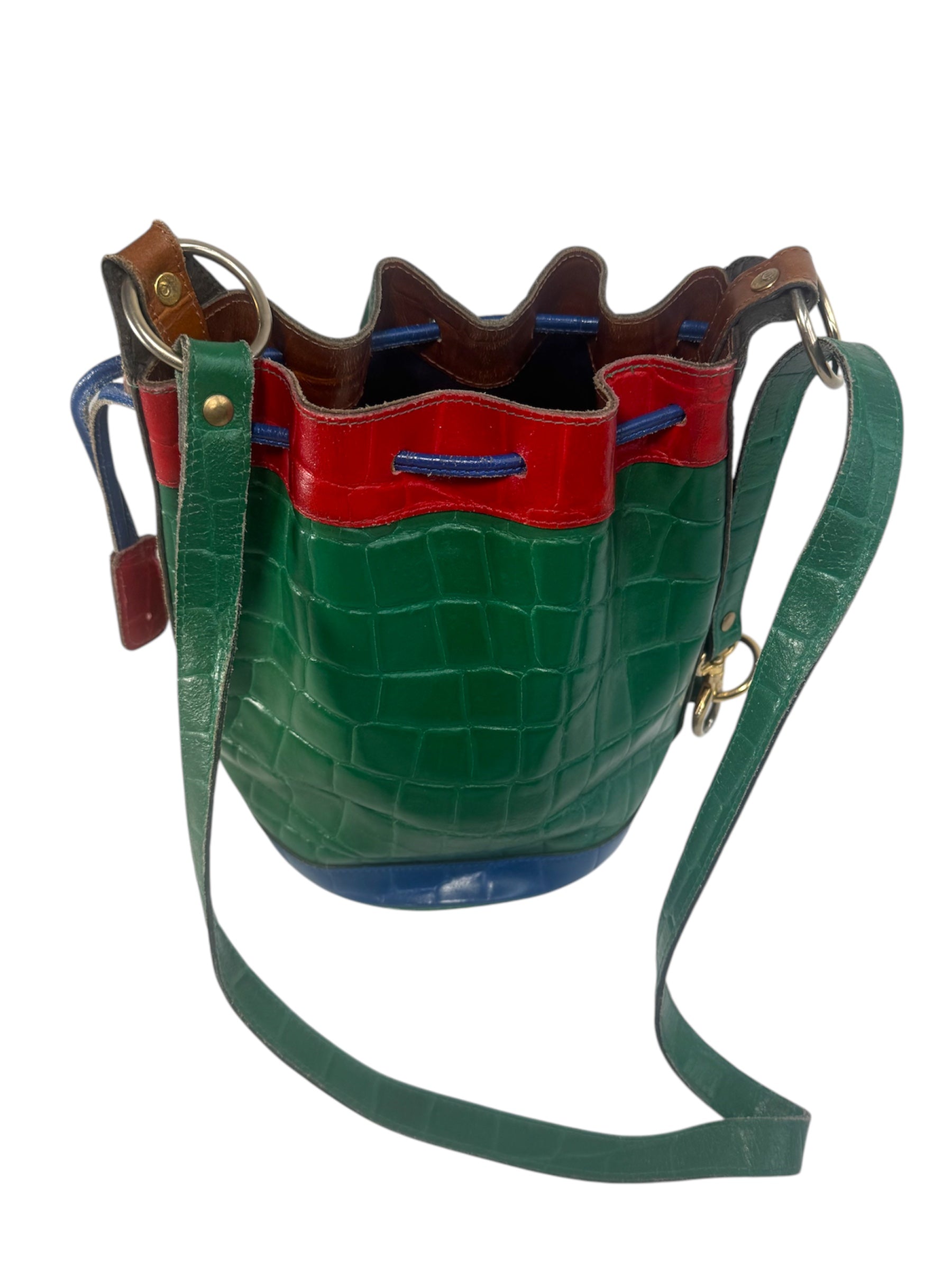 Vintage Rare Leather 90s Bucket Bag