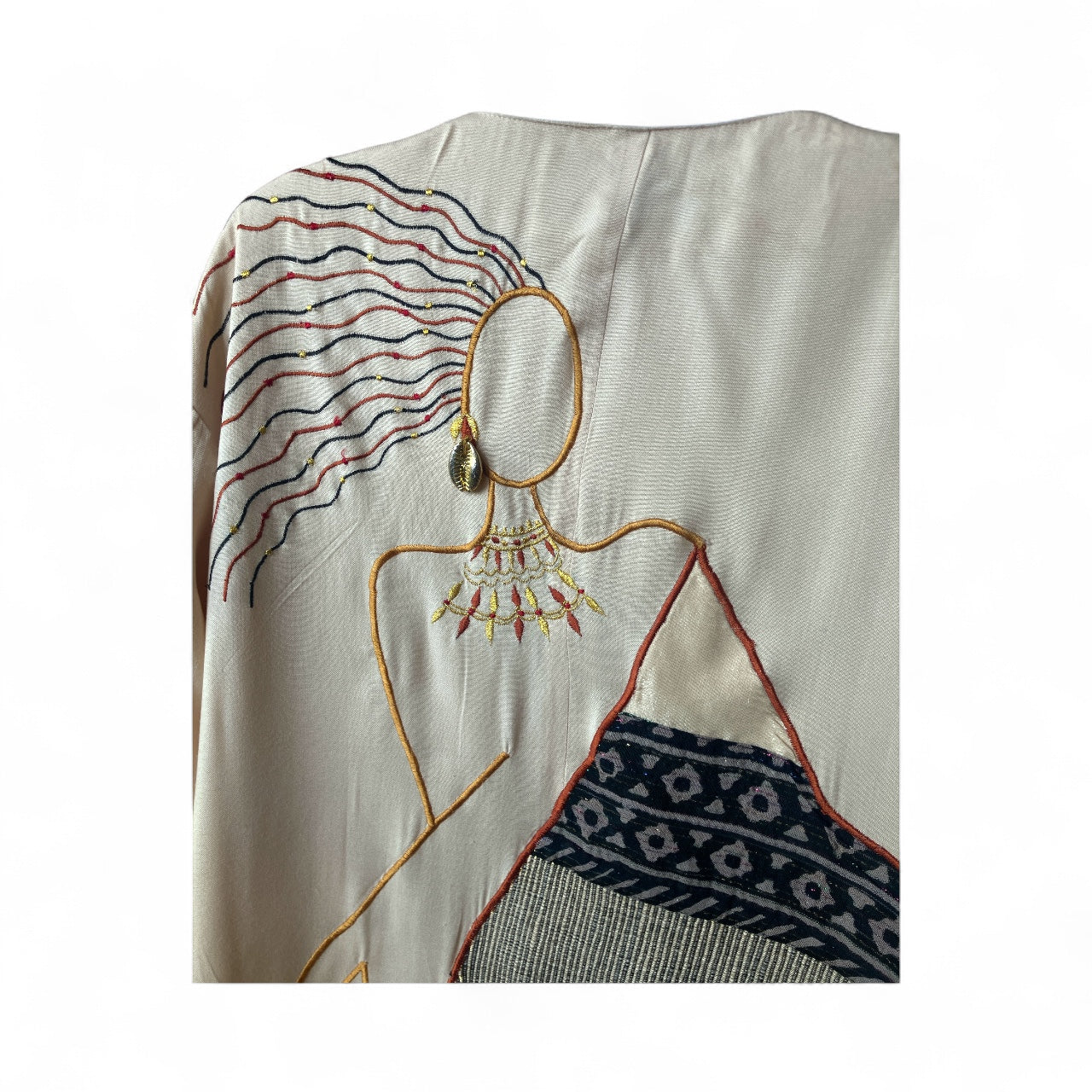 Vintage 1980s Embroidered Duster