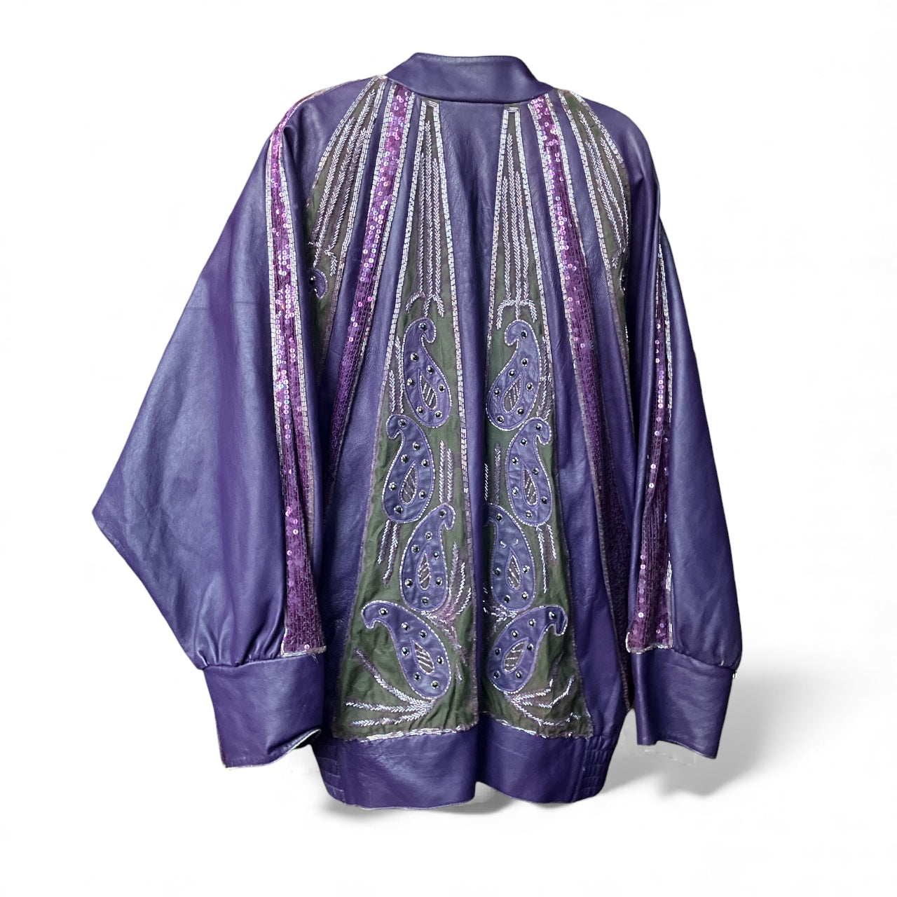 Vintage 1980s Sequin Leather Jacket