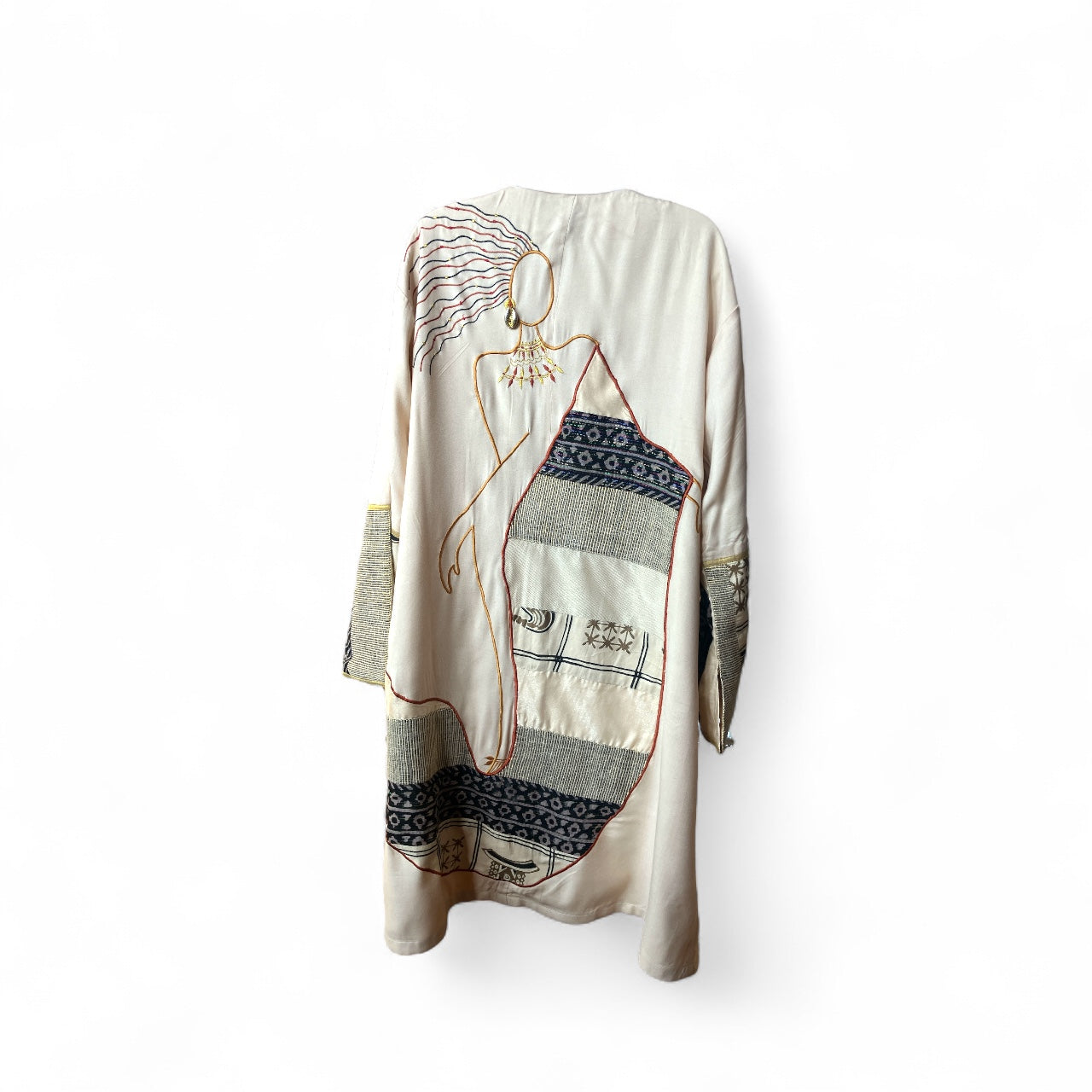 Vintage 1980s Embroidered Duster