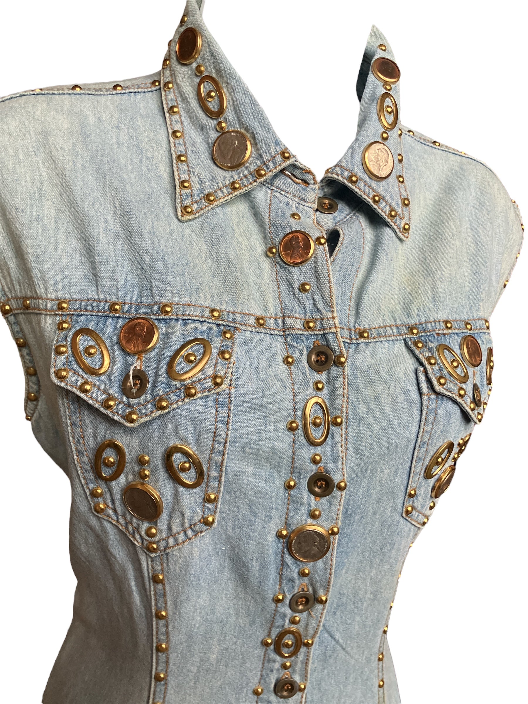 Vintage 1980s Denim Dress