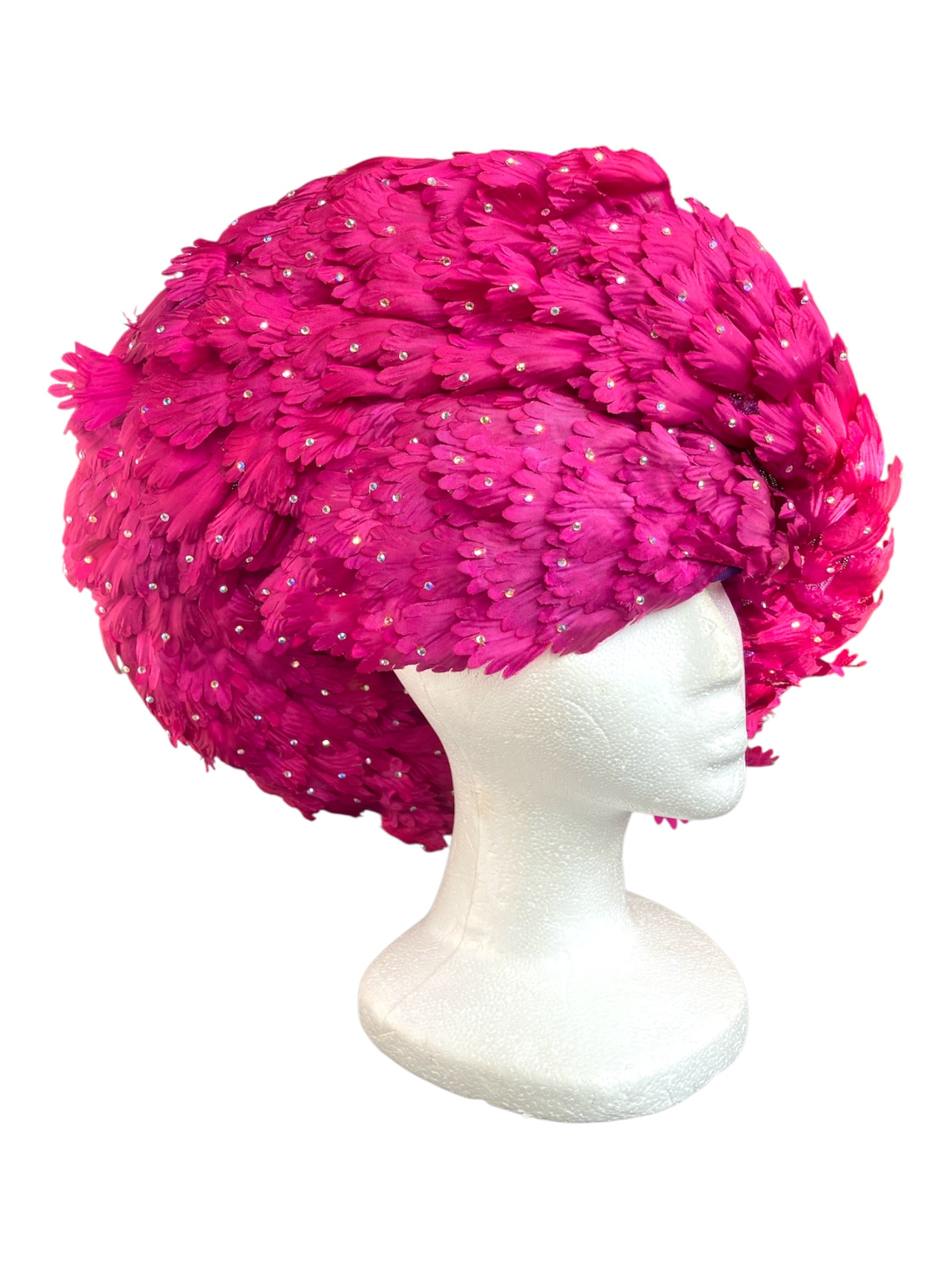 Vintage 1960s Jack McConnell Rare Couture Halo Feather Hat