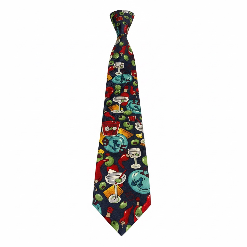 Vintage Novelty Martini Tie