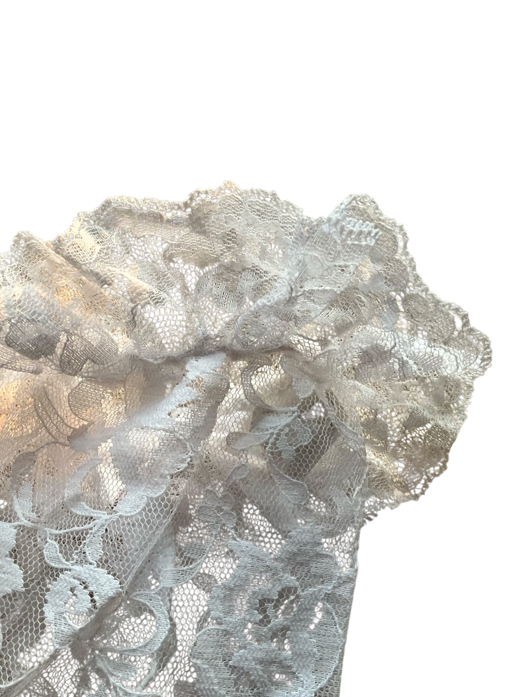 Vintage 1980s White Bridal Lace Gloves