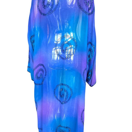 Vintage 90s Hand-Beaded Sheer Duster