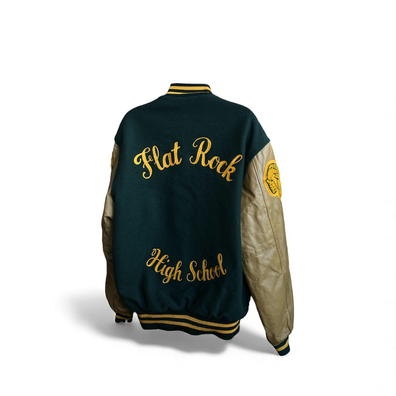 Vintage Flat Rock Leather Varsity Jacket