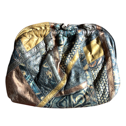 Vintage 1980s Metallic Bronze Crossbody Purse