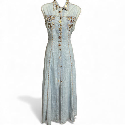 Vintage 1980s Denim Dress